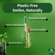 Eco friendly kids oral care set with bamboo toothbrush and herbal toothpaste