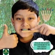 Complete kids oral care kit with toothpaste and bamboo toothbrush for boys and girls
