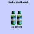 pack of 2 herbal mouthwash bottles for daily oral hygiene use