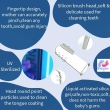 Baby oral care combo showing 2 finger brushes and 2 pacifiers for daily infant care