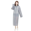 Grey EVA waterproof transparent raincoat for men and women free size hooded rainwear