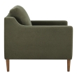 Mid-century tufted forest green accent chair for living room