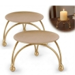 Gold Metal Pillar Candle Holder