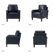 Navy Blue Genuine Leather Armchair