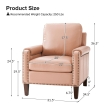 Premium Pink Leather Accent Chair