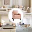 Modern Pink Leather Lounge Chair