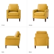 Modern Yellow Leather Lounge Chair