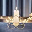 Gold metal heart tealight holder for home decoration