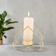 Elegant gold tealight holder for table decor