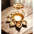 Metal urli bowl for candles and flowers