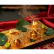 Metal diya for puja and festive lighting