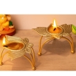 Reusable golden puja diya set