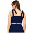 Women's navy blue sleeveless crop cami top