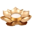 golden lotus flower metal candle holder tealight stand table decor