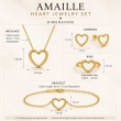 Stylish heart pendant jewelry set by AMAILLE