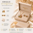 Stylish tricolor bow jewelry set by AMAILLE