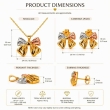 Fashion jewelry set with tricolor bow design