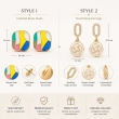 Designer Aurora Duo earrings with elegant finish