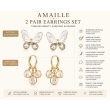 Modern duo earrings set from AMAILLE
