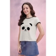White Cotton Blend Women's T-Shirt