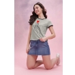 Stylish gray t-shirt with printed design and round neckline