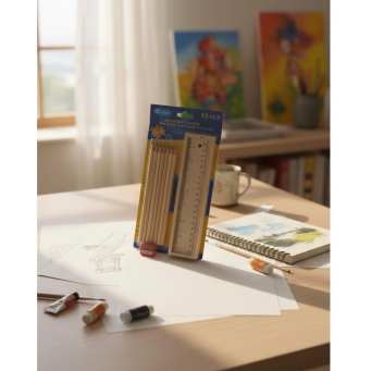 Pencils,Erasers and Sharpners