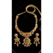 Elegant brass jewellery set with gold-plated finish