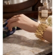 Stylish stainless steel cuff with elegant gold plating