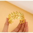 Fashionable stainless steel gold-plated cuff bracelet