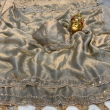 Olive fancy satin fabric saree with heavy work fancy blouse