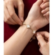 Stylish stainless steel gold-plated bracelet with elegant design