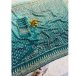 Sky blue fox georgette blouse with real mirror and hand workSky blue fox georgette blouse with real mirror and hand work
