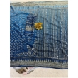 Blue fox georgette blouse featuring real mirror work