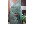 Fox georgette fabric blouse with real mirror and hand work
