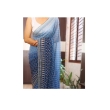 Designer fox georgette blouse with real mirror hand work
