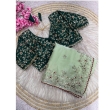 KAVISHA ENTERPRISE fandy satin fabric paired with contrast fabric blouse