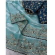 KAVISHA ENTERPRISE embroidery work full stitch blouse in contrast fandy satin fabric