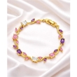SOLMARE VENTURES stainless steel gold-plated zircon bracelet front view