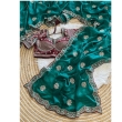 Stylish fancy satin saree with matching blouse