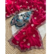 KAVISHA ENTERPRISE red fancy satin saree with blouse