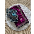 KAVISHA ENTERPRISE purple fancy satin saree with blouse