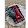 KAVISHA maroon satin saree with stitched blouse up to size 42