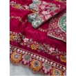 Red soft silk saree paired with Rangoli silk fabric blouse