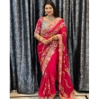 KAVISHA red soft silk saree with heavy worked fancy blouse