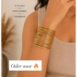 SOLMARE VENTURES gold-plated cuff bracelet for women