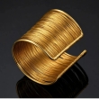 Stylish gold-plated stainless steel cuff bracelet