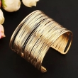 Stylish brass gold-plated cuff bracelet