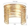 SOLMARE brass cuff bracelet with gold-plated finish