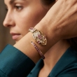 Celeste crystal gold bracelet wristwatch with trendy design