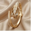 Aurora crystal gold bracelet watch with elegant design